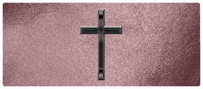 DNSEMP-L-510-BK-SH-OR Black Single Cross Shimmer Orchid
